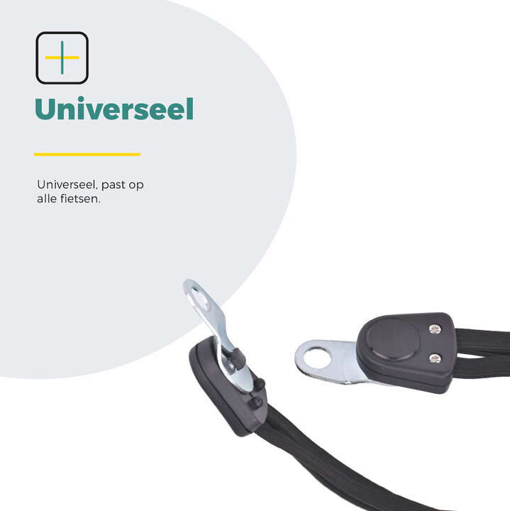 Voltano Snelbinders Fiets - Extra Sterk - Zwart - 65 - 105 CM