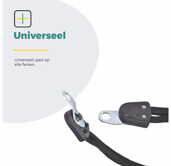 Voltano Snelbinders Fiets - Extra Sterk - Zwart - 65 - 105 CM