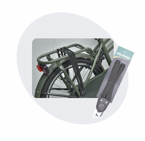 Voltano Snelbinders Fiets - Extra Sterk - Zwart - 65 - 105 CM