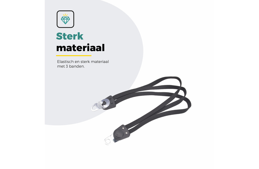 Voltano Snelbinders Fiets - Extra Sterk - Zwart - 65 - 105 CM