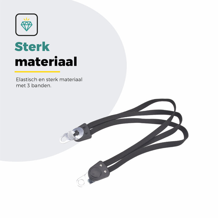 Voltano Snelbinders Fiets - Extra Sterk - Zwart - 65 - 105 CM