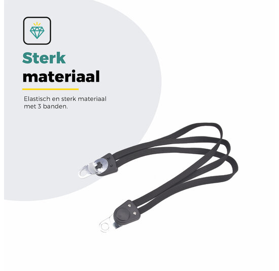 Voltano Snelbinders Fiets - Extra Sterk - Zwart - 65 - 105 CM