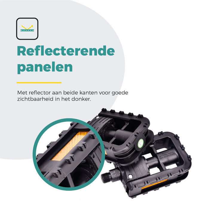 Voltano Fold'M Vouwpedalen - Zwart - Fietspedalen