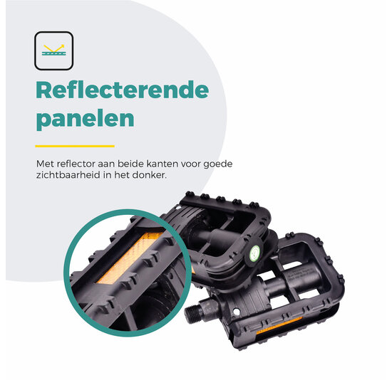 Voltano Fold'M Vouwpedalen - Zwart - Fietspedalen