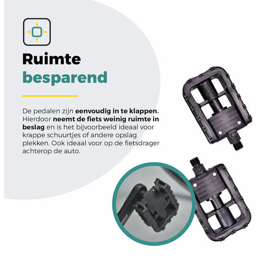 Voltano Fold'M Vouwpedalen - Zwart - Fietspedalen