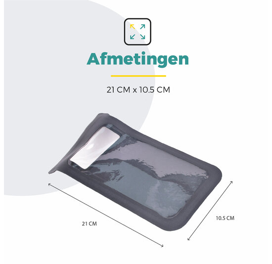 Voltano Telefoonhouder Fiets - Waterdicht - Zwart