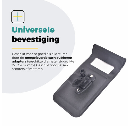 Voltano Telefoonhouder Fiets - Waterdicht - Zwart