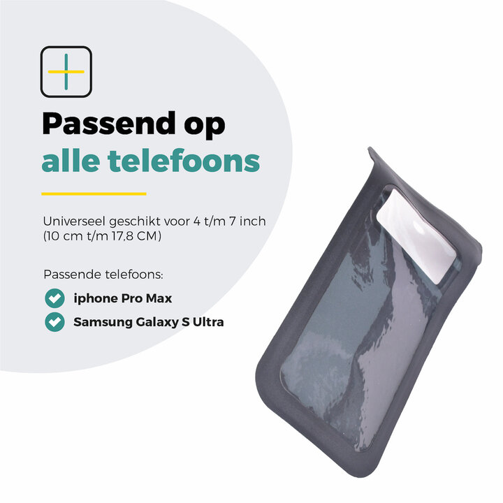 Voltano Telefoonhouder Fiets - Waterdicht - Zwart