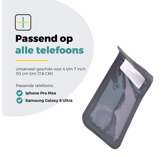 Voltano Telefoonhouder Fiets - Waterdicht - Zwart