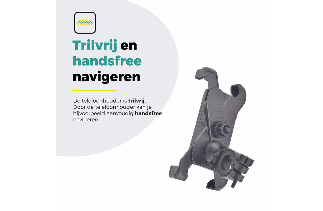Voltano Telefoonhouder Fiets - 360 Graden Draaibaar - Zwart