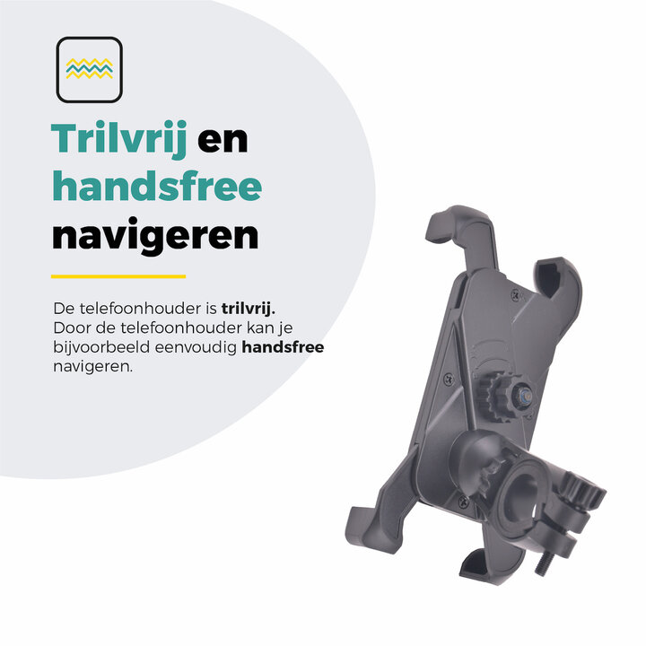 Voltano Telefoonhouder Fiets - 360 Graden Draaibaar - Zwart