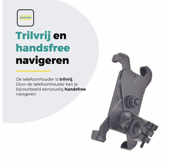 Voltano Telefoonhouder Fiets - 360 Graden Draaibaar - Zwart