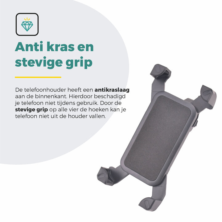 Voltano Telefoonhouder Fiets - 360 Graden Draaibaar - Zwart