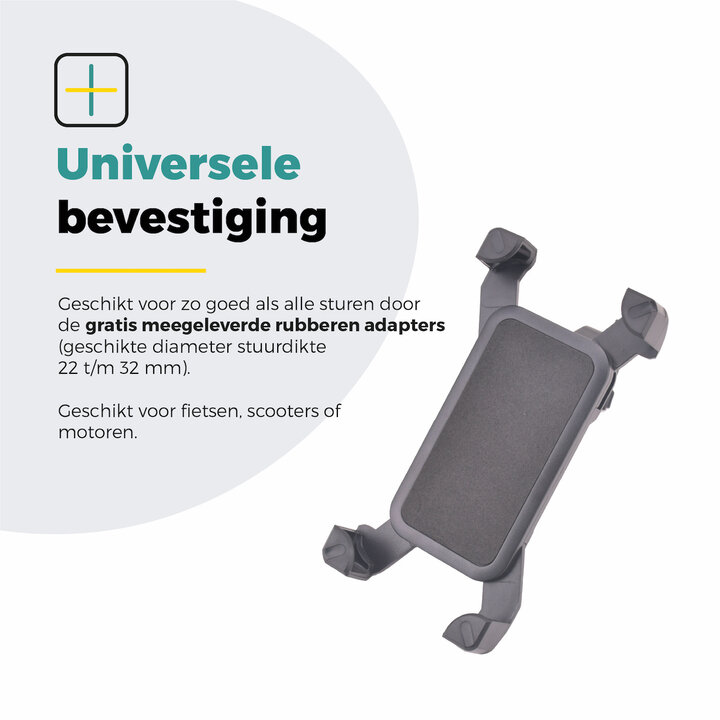 Voltano Telefoonhouder Fiets - 360 Graden Draaibaar - Zwart