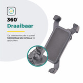 Voltano Telefoonhouder Fiets - 360 Graden Draaibaar - Zwart