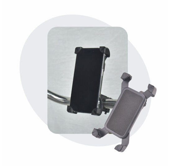 Voltano Telefoonhouder Fiets - 360 Graden Draaibaar - Zwart