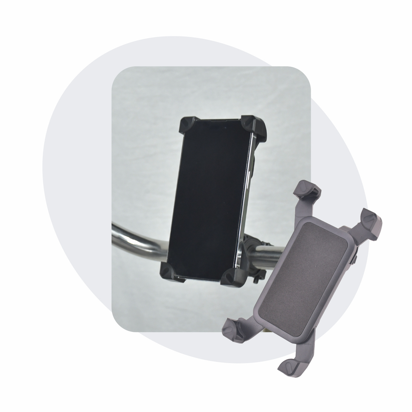 Voltano Telefoonhouder Fiets - 360 Graden Draaibaar - Zwart