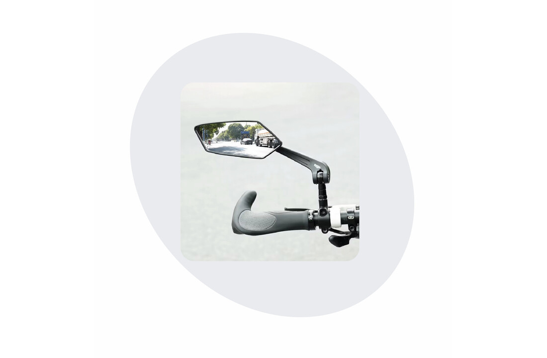 Voltano E-bike Fietsspiegel Links - Zwart - Anti Reflectie