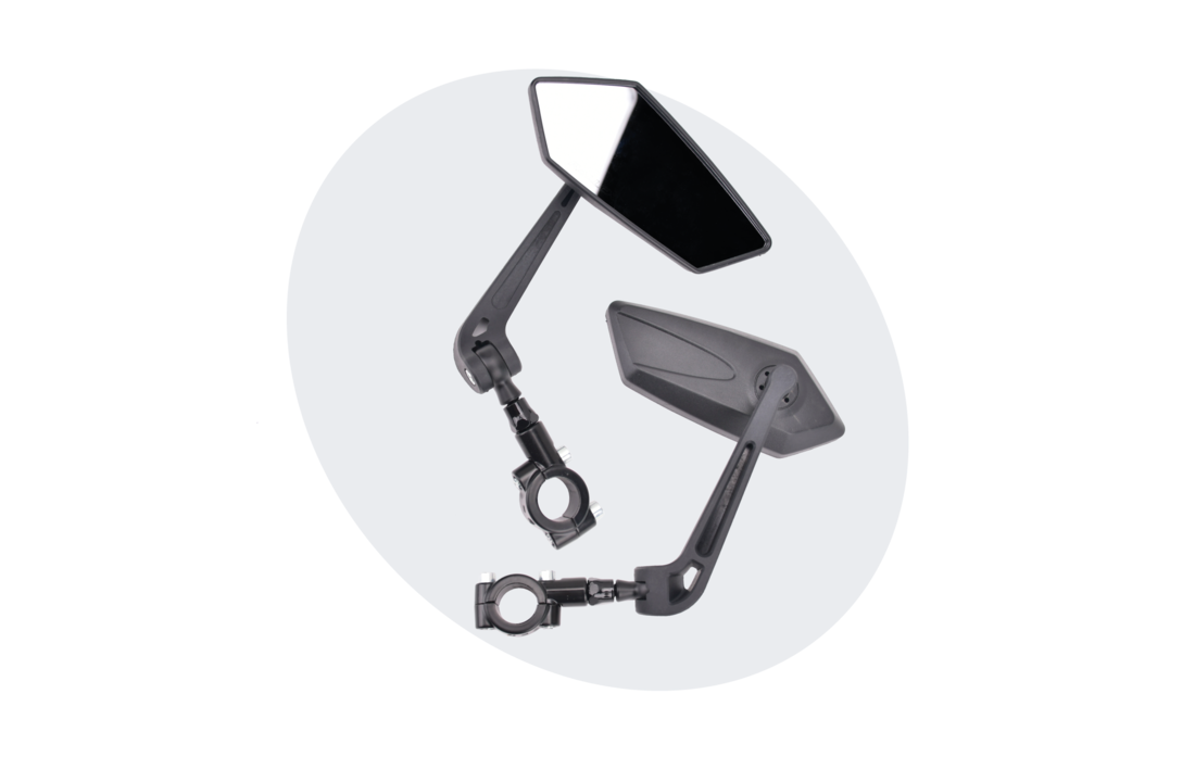 Voltano E-bike Fietsspiegel Links - Zwart - Anti Reflectie