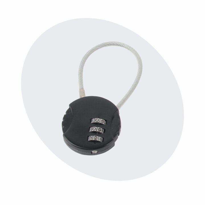 Voltano Fietstas Slot - Hangslot / Cijferslot - Zwart