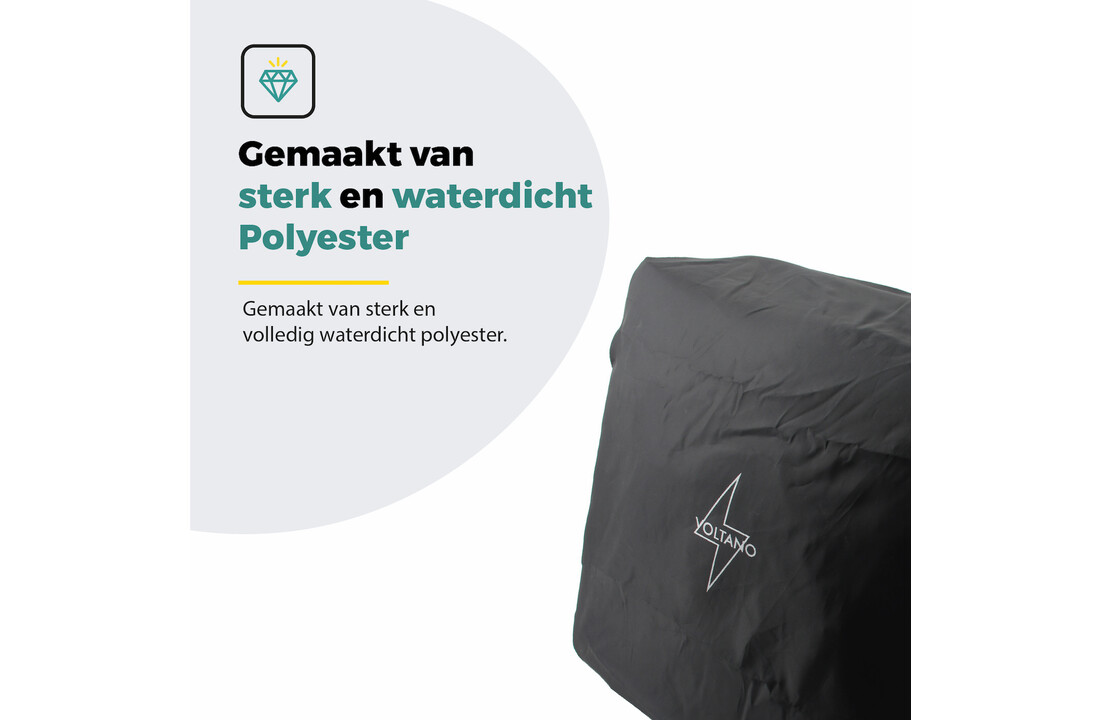 Voltano Regenhoes Dubbele Fietstas - 30-60 Liter - 100% Waterdicht - Zwart