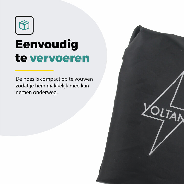 Voltano Regenhoes Dubbele Fietstas - 30-60 Liter - 100% Waterdicht - Zwart