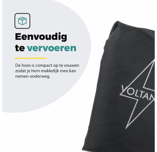 Voltano Regenhoes Dubbele Fietstas - 30-60 Liter - 100% Waterdicht - Zwart