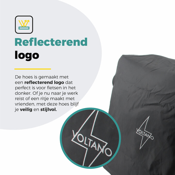 Voltano Regenhoes Dubbele Fietstas - 30-60 Liter - 100% Waterdicht - Zwart