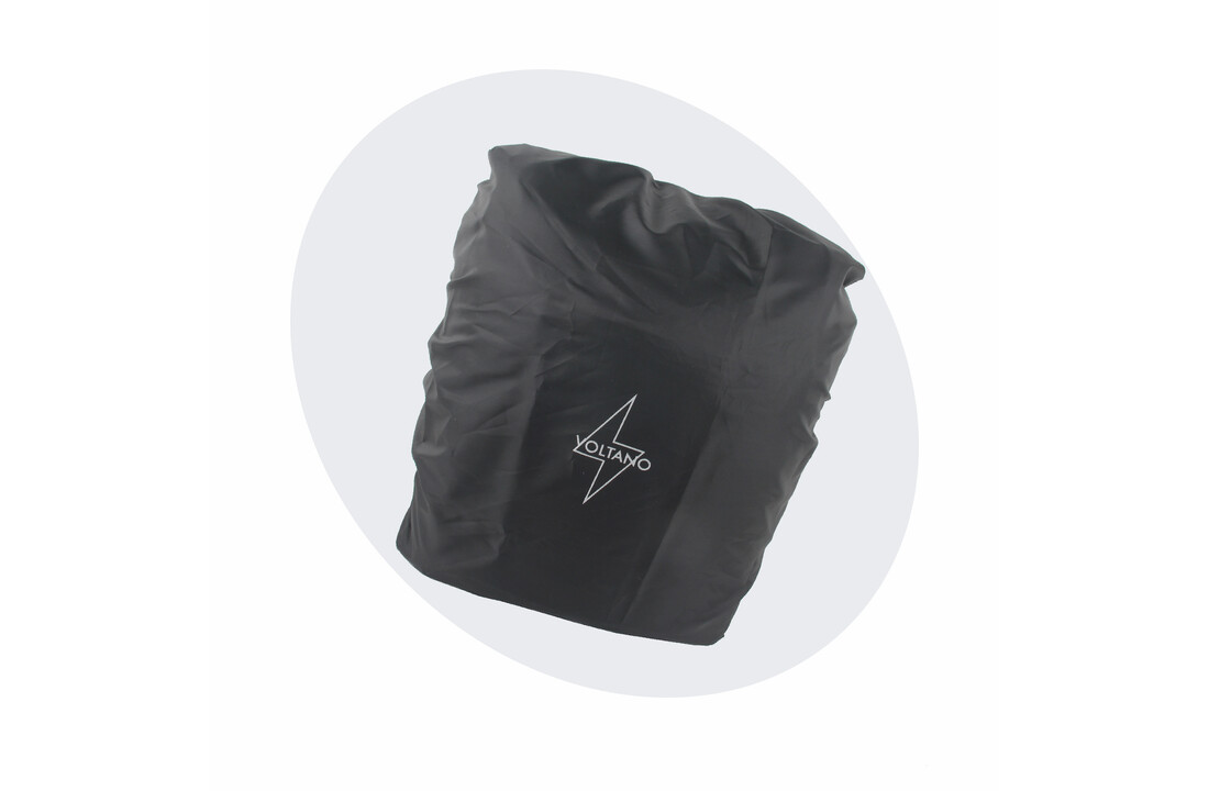 Voltano Regenhoes Enkele Fietstas / Rugtas - 18-30 Liter - 100% Waterdicht - Zwart