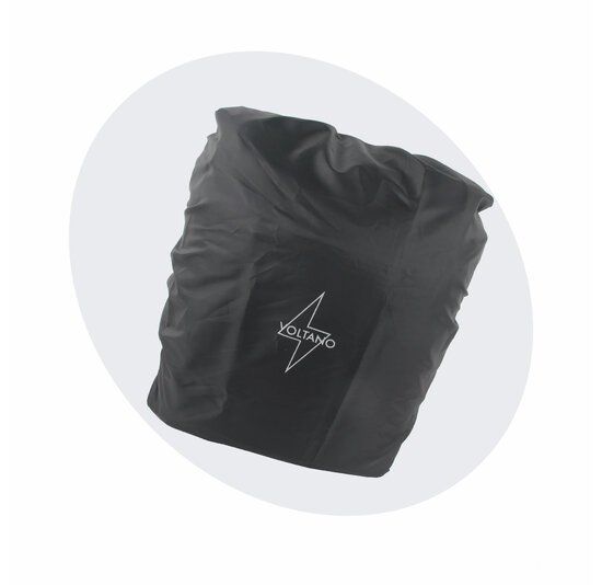 Voltano Regenhoes Enkele Fietstas / Rugtas - 18-30 Liter - 100% Waterdicht - Zwart