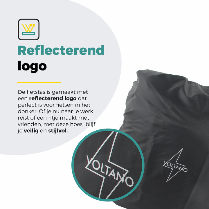 Voltano Regenhoes Enkele Fietstas / Rugtas - 18-30 Liter - 100% Waterdicht - Zwart