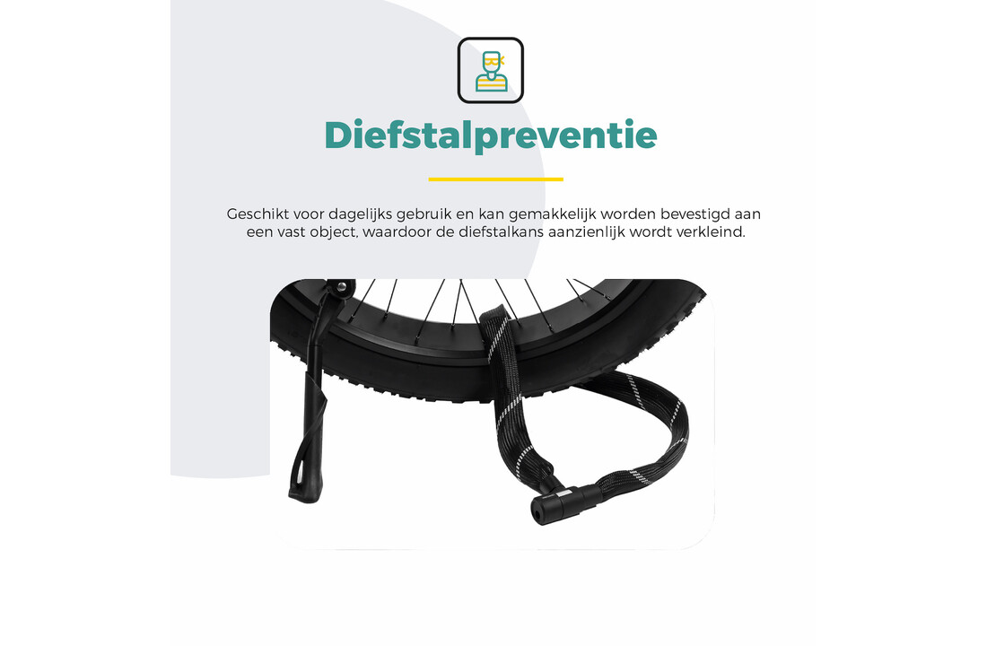 Voltano City Kettingslot - 110CM - 6MM - Nylon Hoes