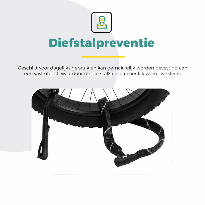 Voltano City Kettingslot - 110CM - 6MM - Nylon Hoes