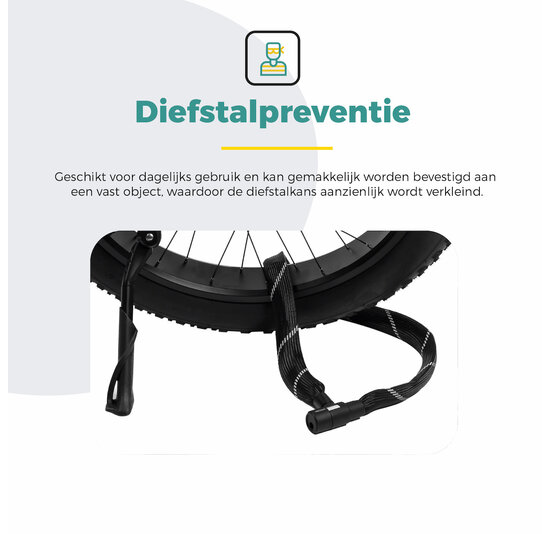 Voltano City Kettingslot - 110CM - 6MM - Nylon Hoes