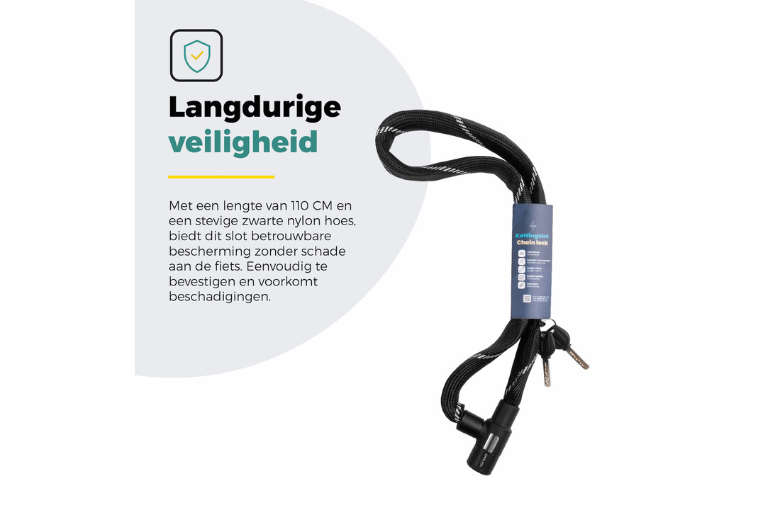 Voltano City Kettingslot - 110CM - 6MM - Nylon Hoes