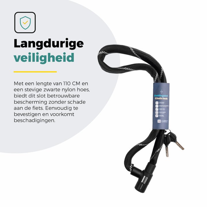 Voltano City Kettingslot - 110CM - 6MM - Nylon Hoes