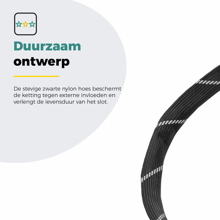 Voltano City Kettingslot - 110CM - 6MM - Nylon Hoes