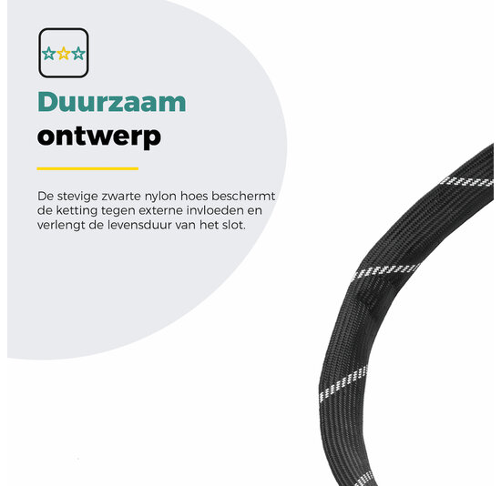 Voltano City Kettingslot - 110CM - 6MM - Nylon Hoes