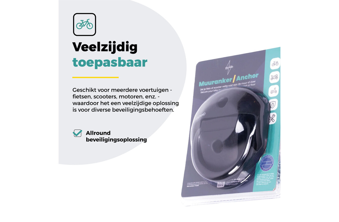 Voltano Muuranker Secure - Incl. Bevestigingsmateriaal