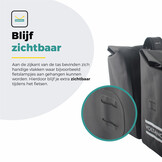 Voltano Dubbele Rolltop Fietstas Volledig Voorgevormd - 50 Liter - Zwart - 100% Waterdicht