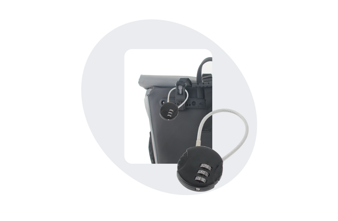 Voltano Fietstas Slot - Hangslot / Cijferslot - Zwart