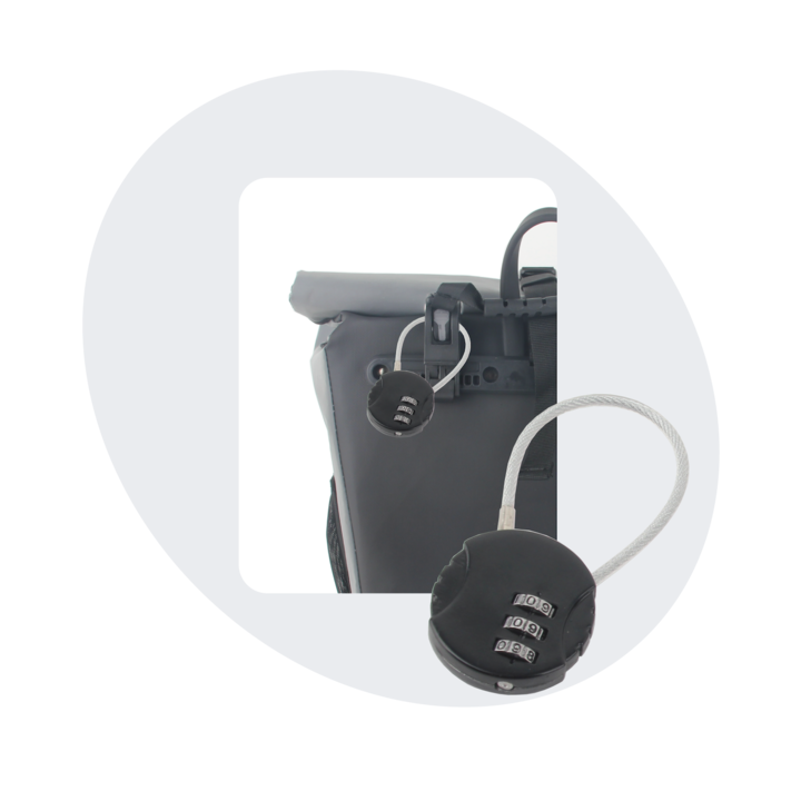 Voltano Fietstas Slot - Hangslot / Cijferslot - Zwart