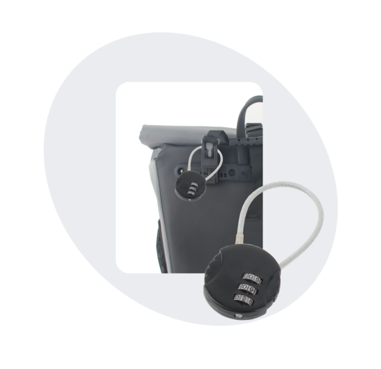 Voltano Fietstas Slot - Hangslot / Cijferslot - Zwart