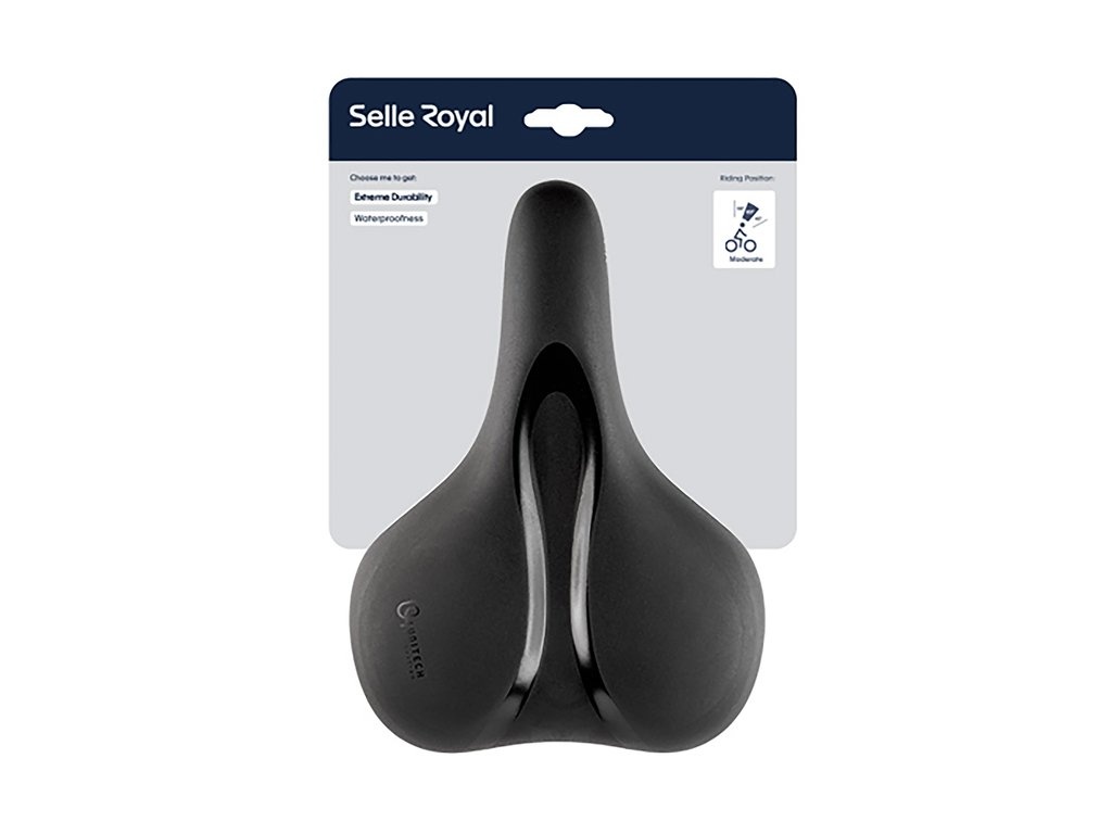 Selle Royal Rio Moderate Unitech Fietszadel - Unisex Zadel - Zwart
