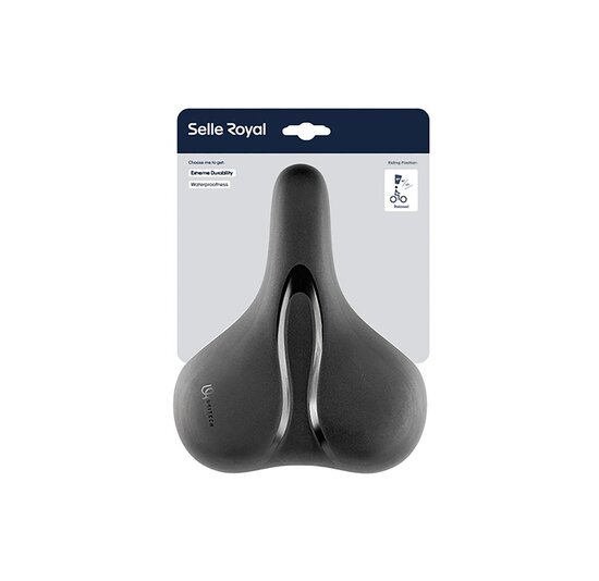 Selle Royal Rio Relaxed Breed Fietszadel - Unisex Zadel - Zwart