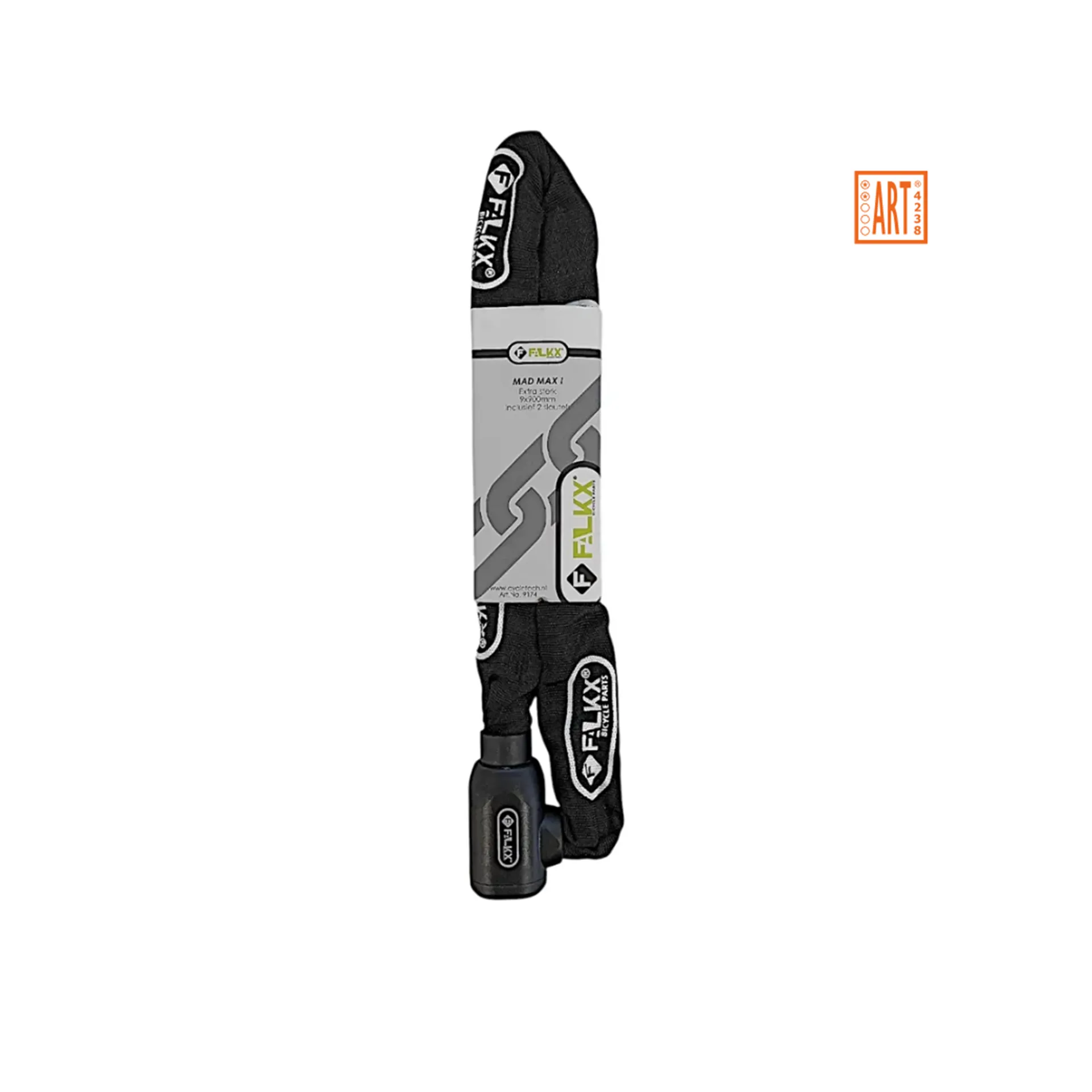 Falkx Kettingslot Mad Max II - Art2 Goedgekeurd - 110 CM - Zwart