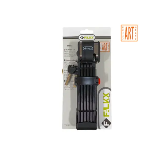 Falkx Vouwslot Kross ART2 - Zwart - 95CM - Met Framehouder