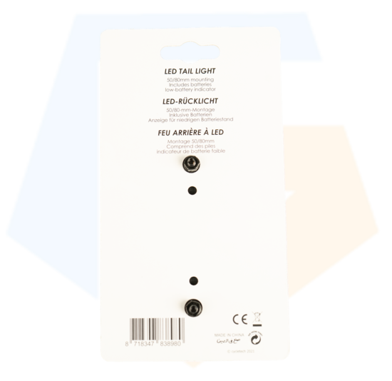 Falkx Modern LED Achterlicht - Batterij