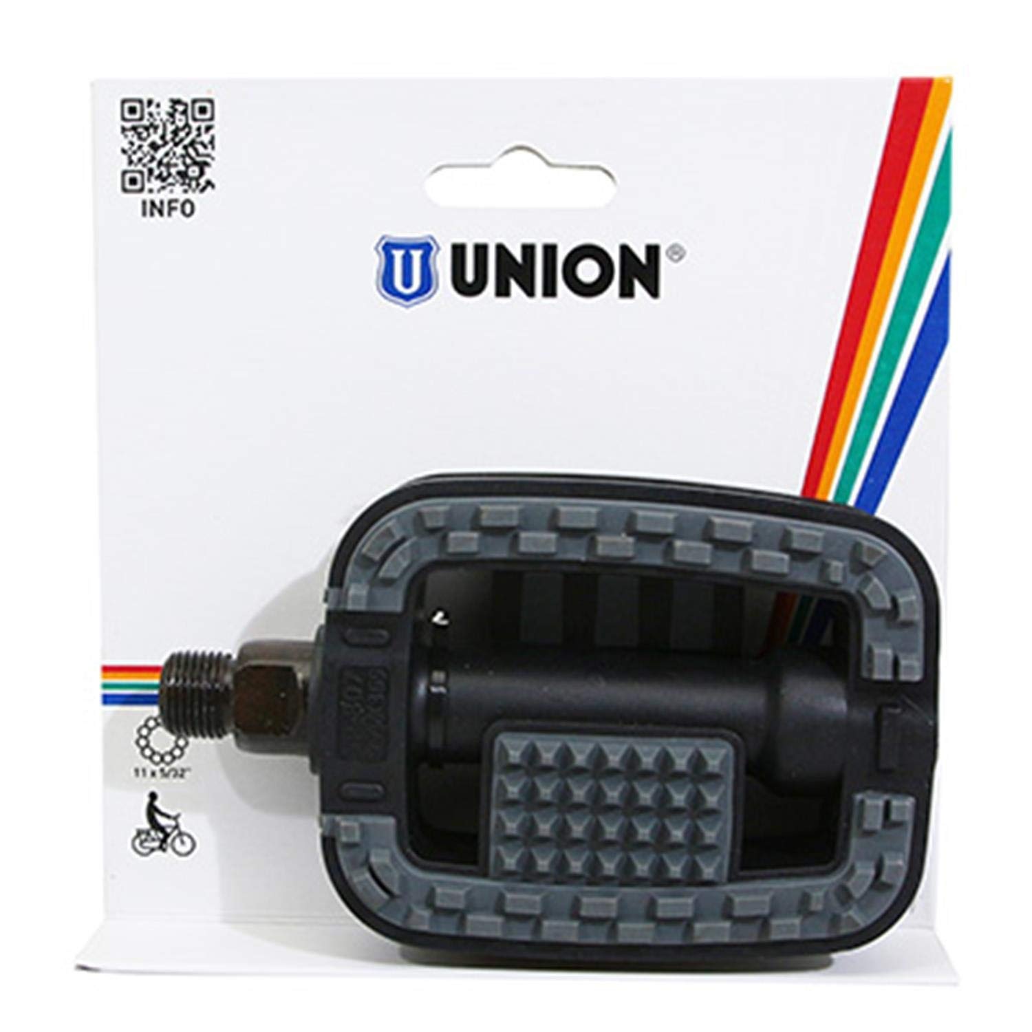 Union SP 807 Fietspedalen - Anti Slip Pedalen - Zwart / Grijs