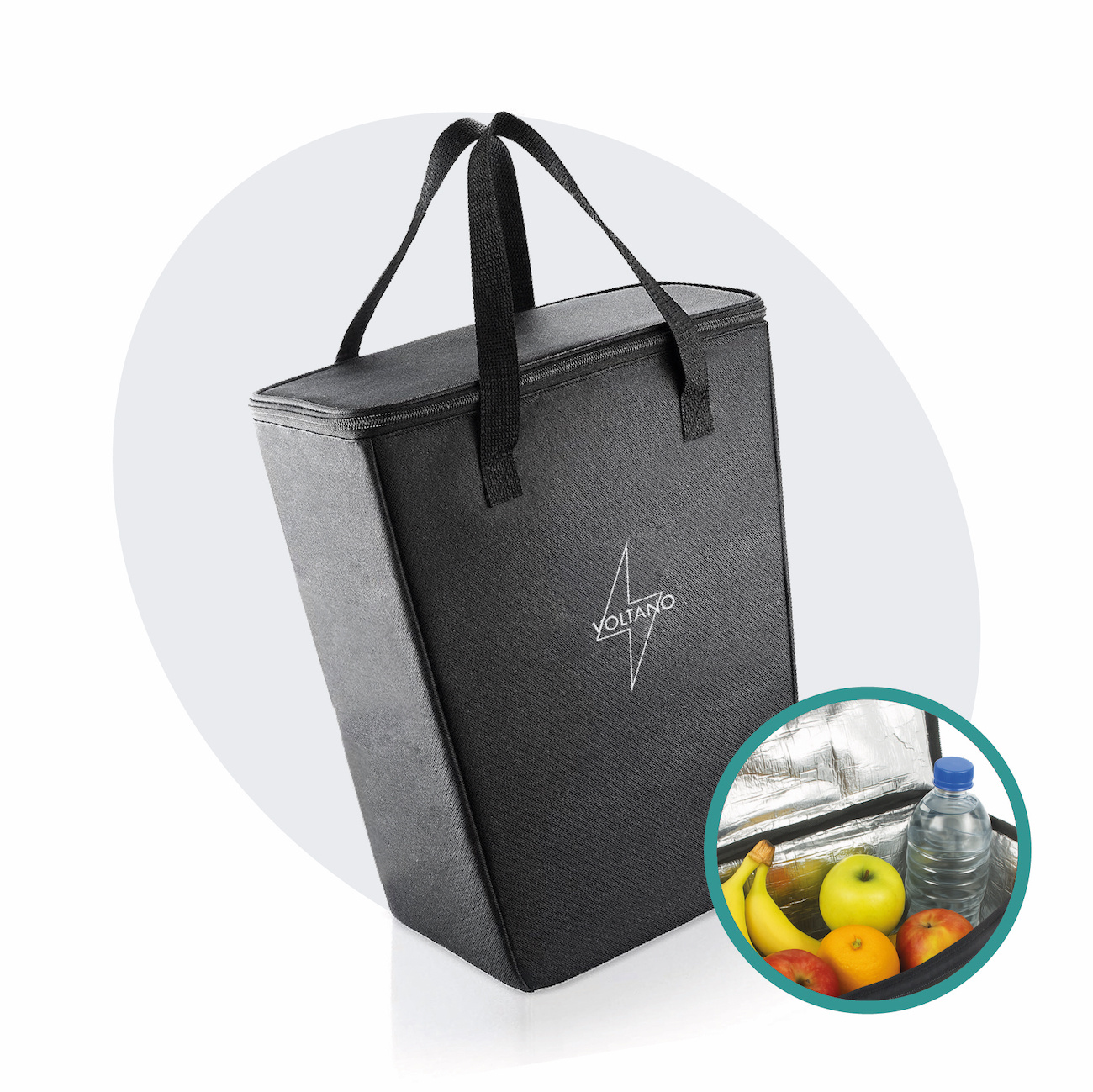 Voltano Koeltas Voor Fietstas Of Rugtas - Inleg Koeltas - Boodschappentas - Zwart - 20 Liter